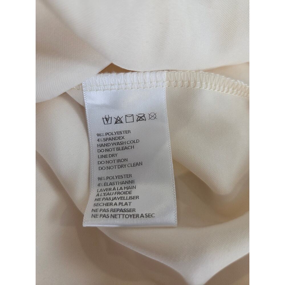 Kimichi Blue M Cream Satin Flounce Hem Midi Skirt Mermaid Hem Slip Skirt - Picture 6 of 6